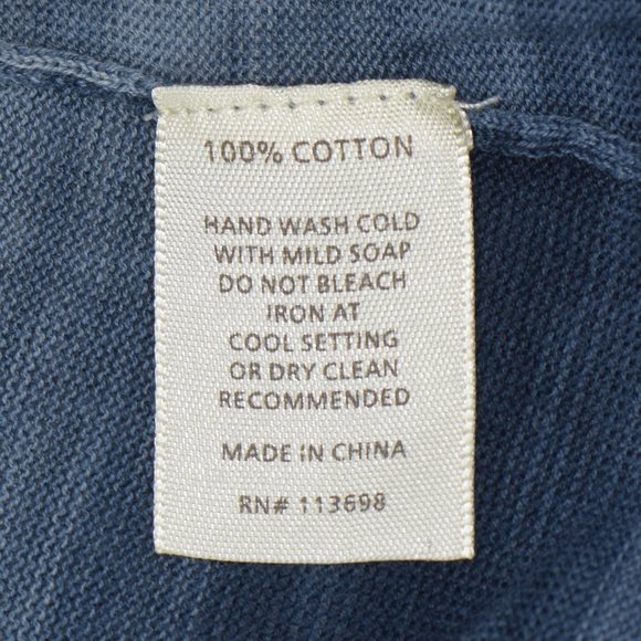 Margaret O’Leary Blue Stripe V-Neck Button Cardigan Womens Sweater 100% Cotton M - Picture 10 of 12